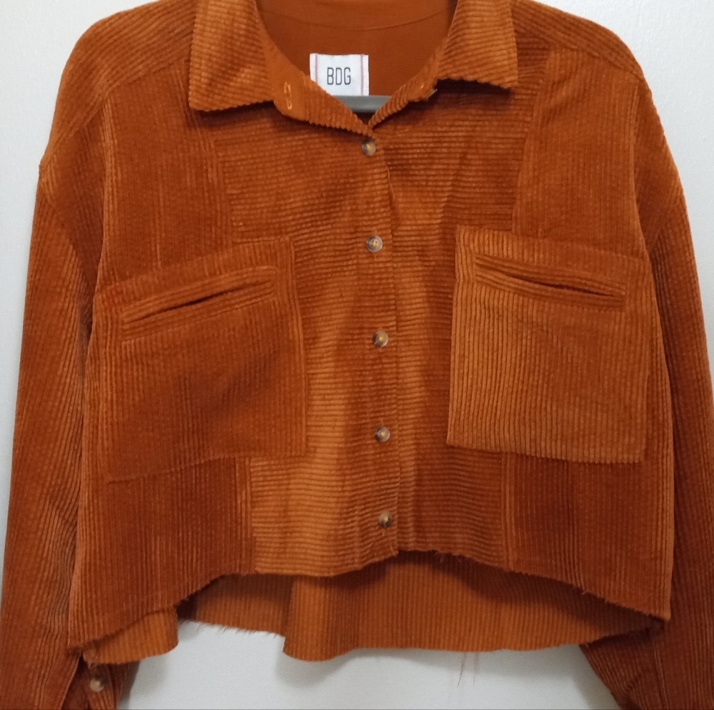 BDG Women's Orange Corduroy Jacket